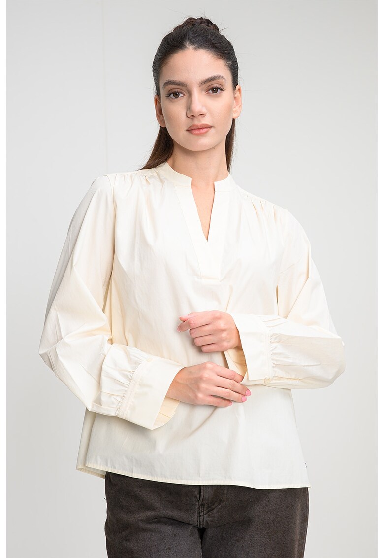 Bluza lejera din bumbac organic - Maro nisip