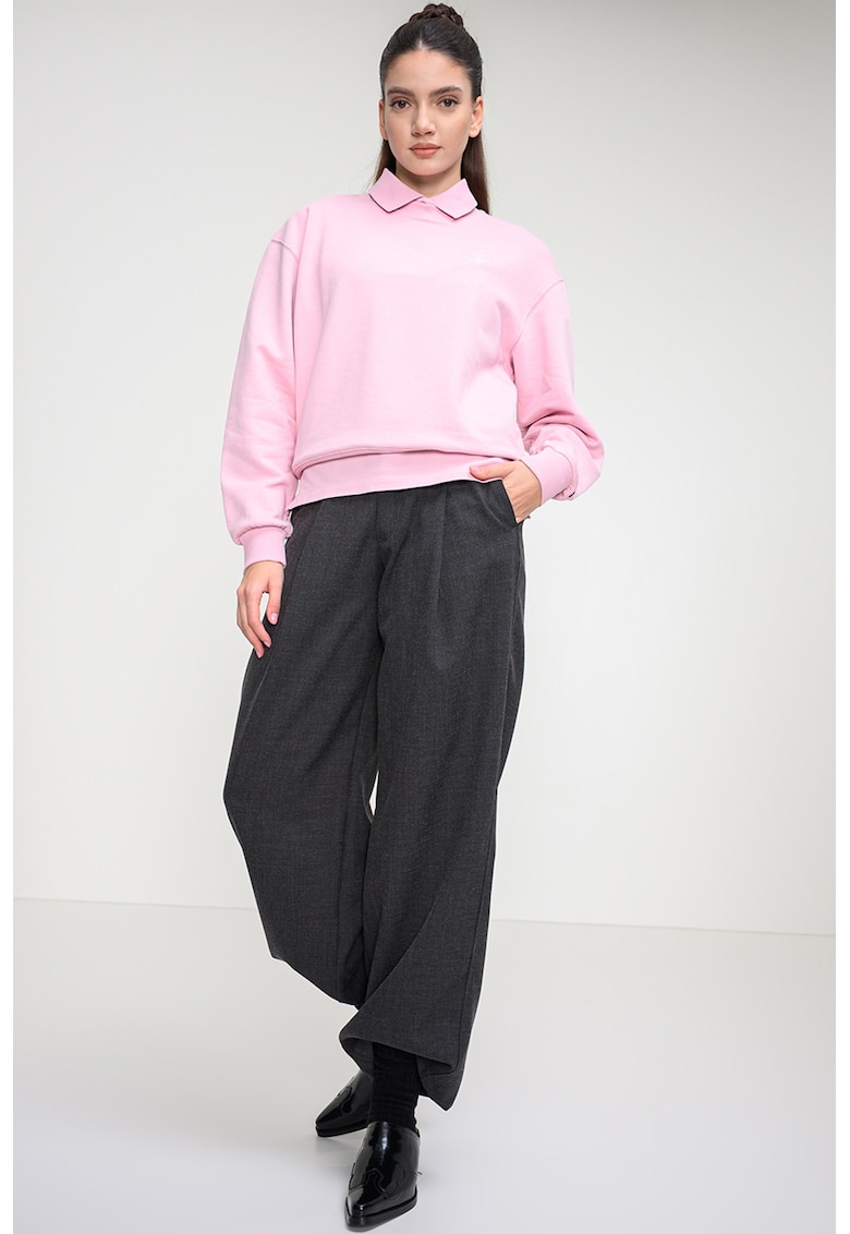 Bluza de trening cu maneci cazute - Roz