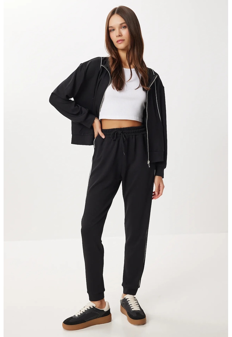 Trening lifestyle dama - Happiness Istanbul - din doua piese - negru - textil