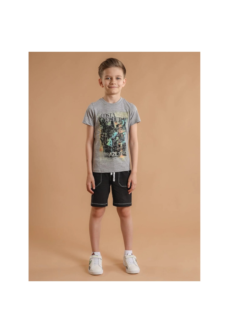 Tricou pentru baieti - cu imprimeu - din bumbac