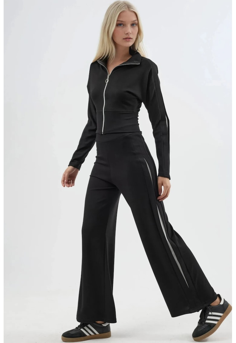 Set din doua piese - talie inalta - negru