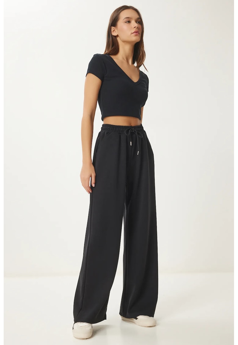 Pantaloni de trening - Happiness Istanbul - negru - textil - Negru