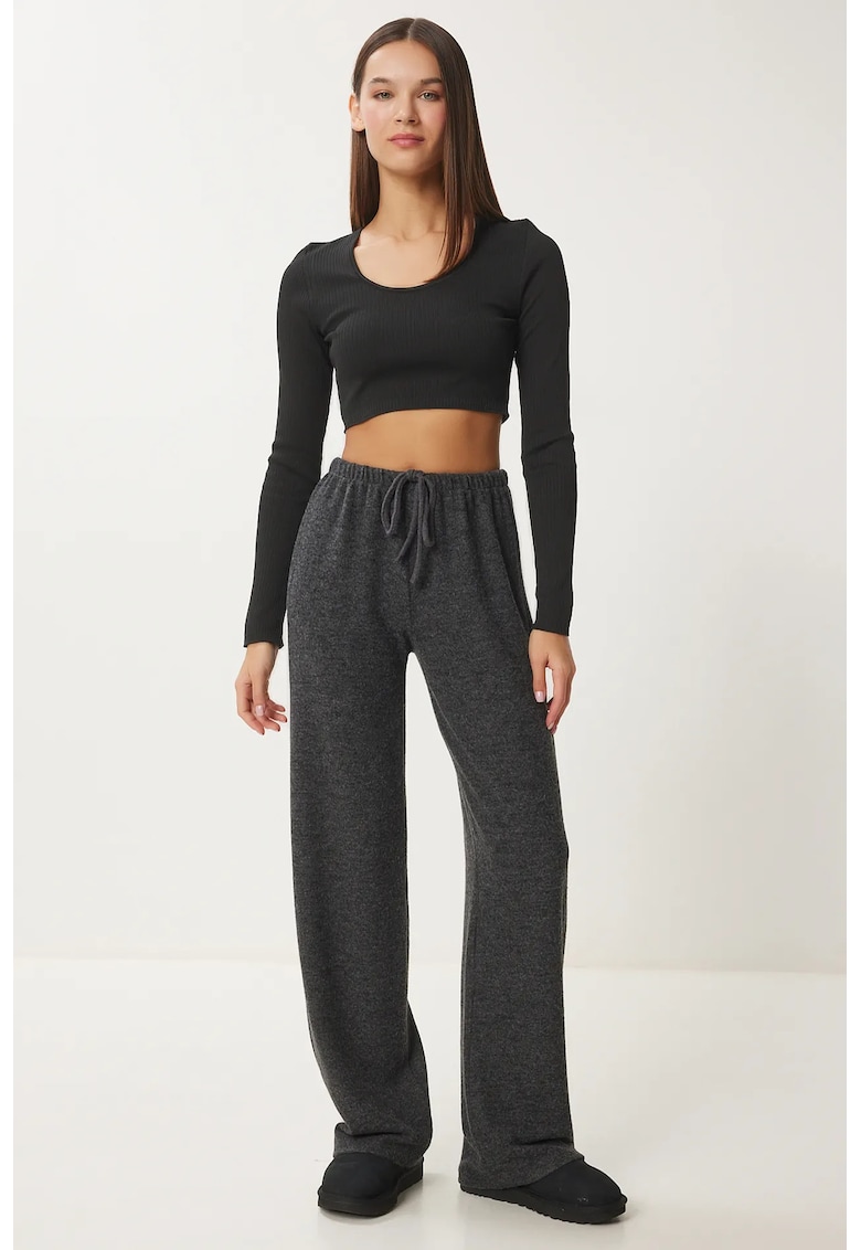 Pantaloni dama - Happiness Istanbul - ISTANBUL - gri carbune - textil - Gri carbune