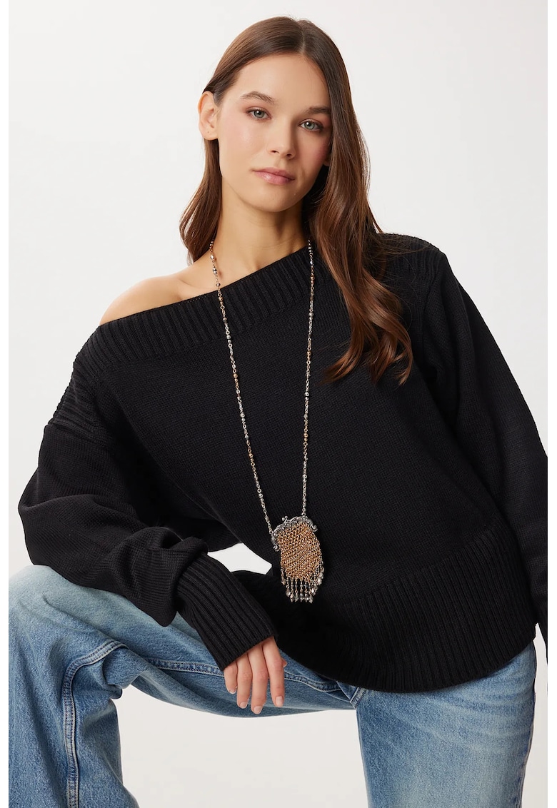 Pulover dama Happiness Istanbul - negru - One Size