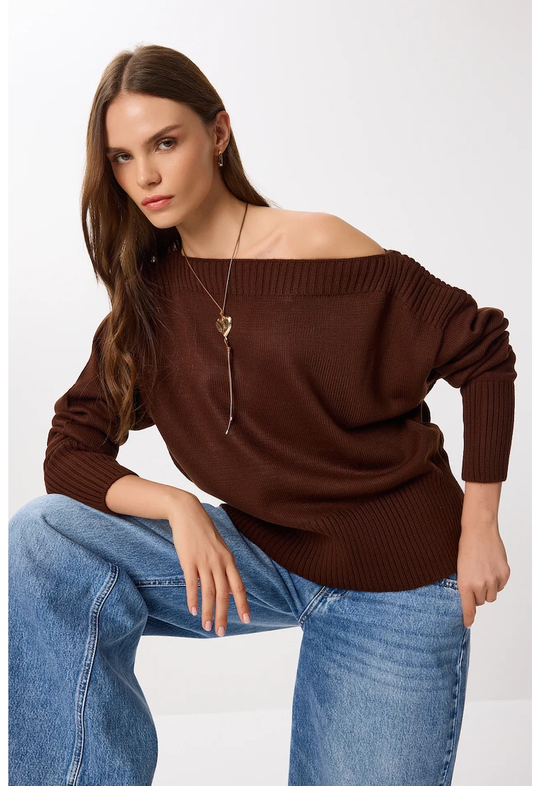 Pulover dama Happiness Istanbul - maro - One Size