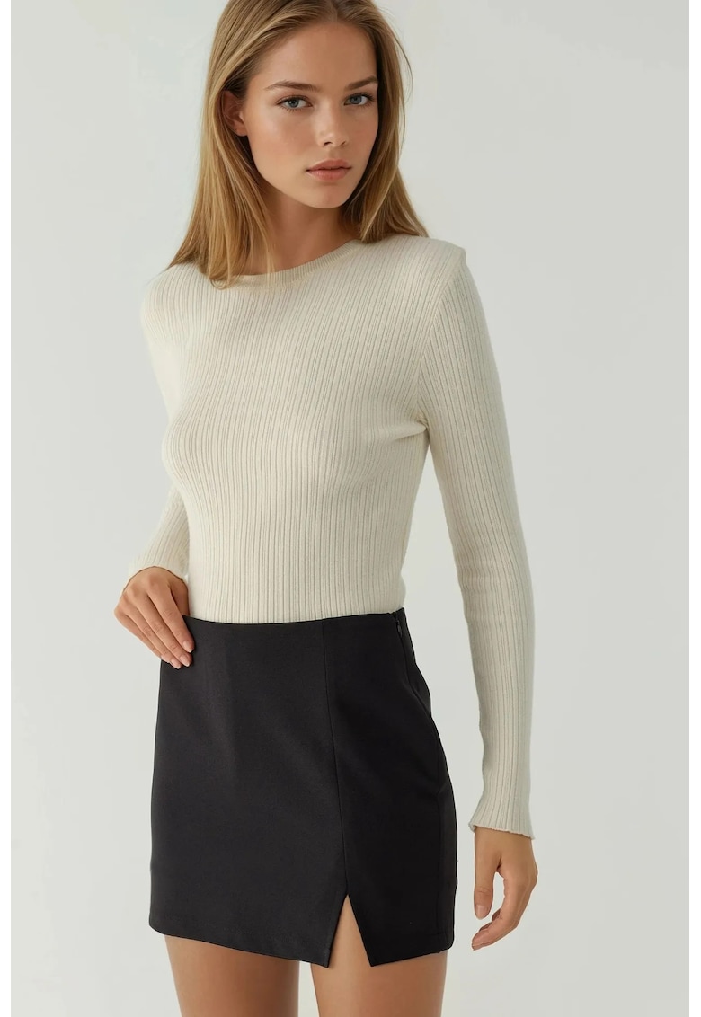 Fusta scurta - negru - textil