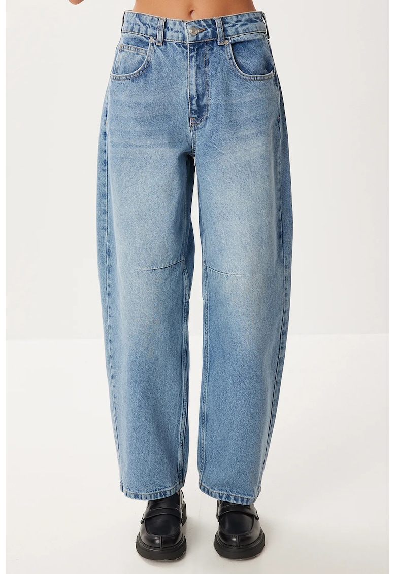 Blugi Happiness Istanbul High Waist Balloon Fit - Denim - Albastru