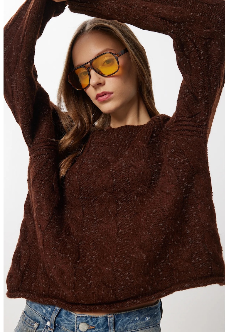 Pulover dama Happiness Istanbul - maro - One Size