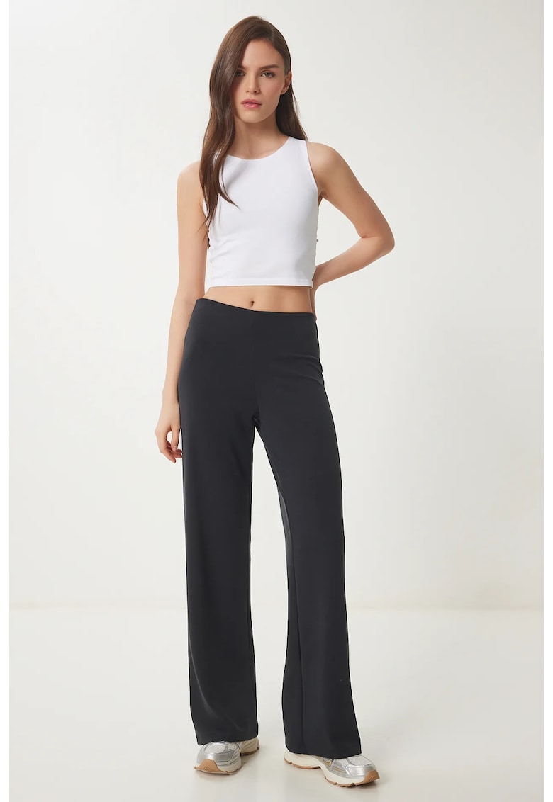 Pantaloni dama - Happiness Istanbul - Pantaloni de trening ISTANBUL - Regular Fit - negru - textil