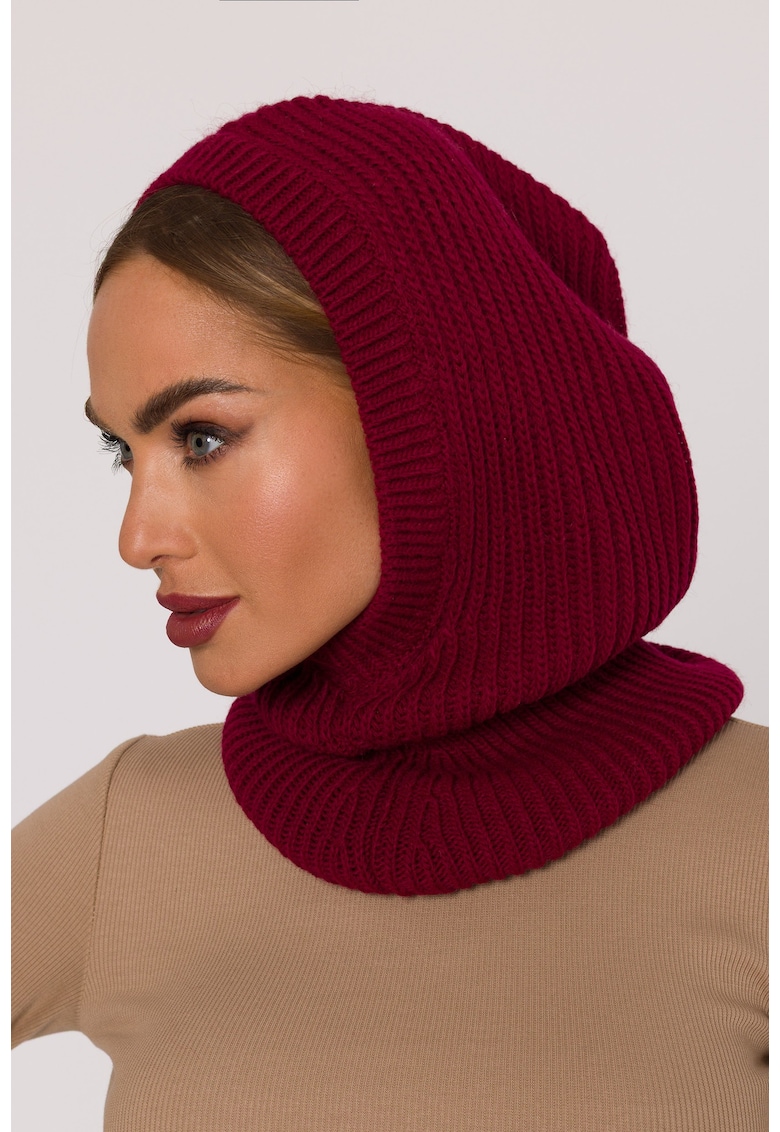 Cagula balaclava ajustabila - culoare maro - material moale - croiala mulata