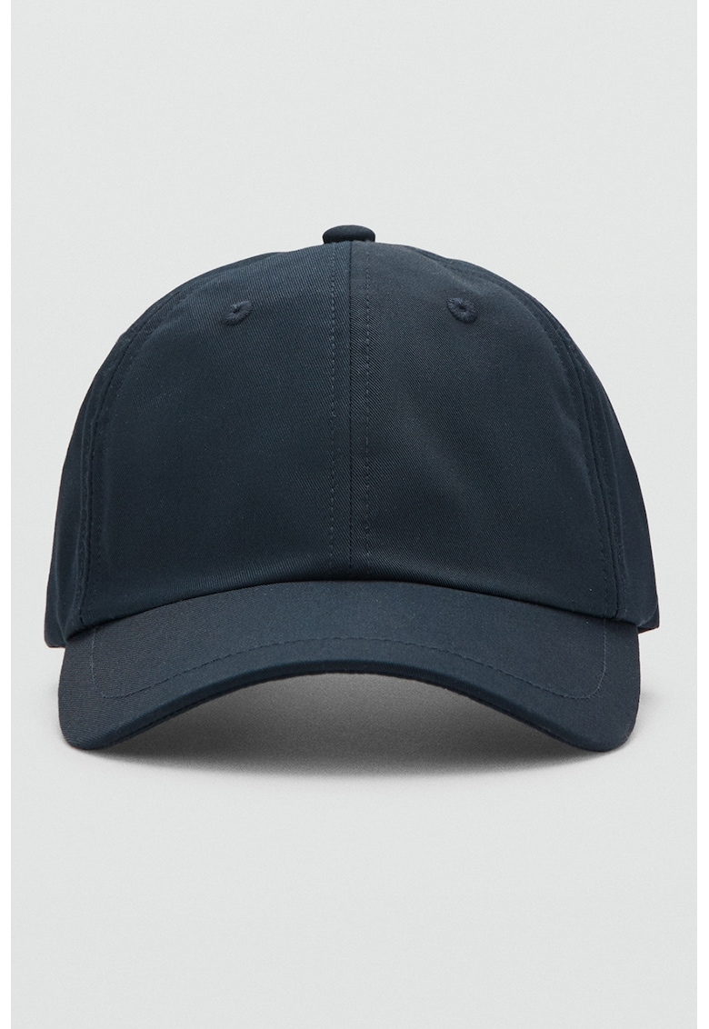 Sapca din bumbac cu model uni - Bleumarin