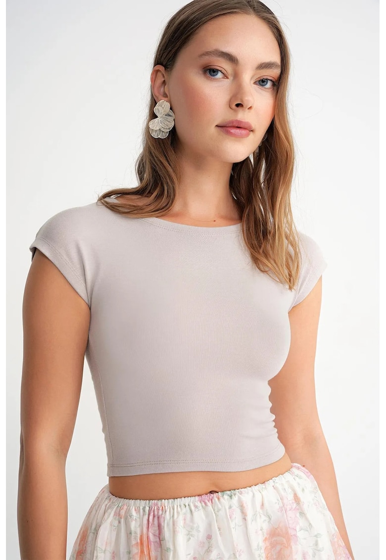 Tricou scurt dama - gri