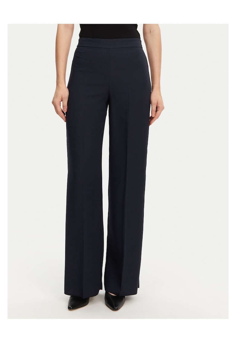 Pantaloni textili bleumarin