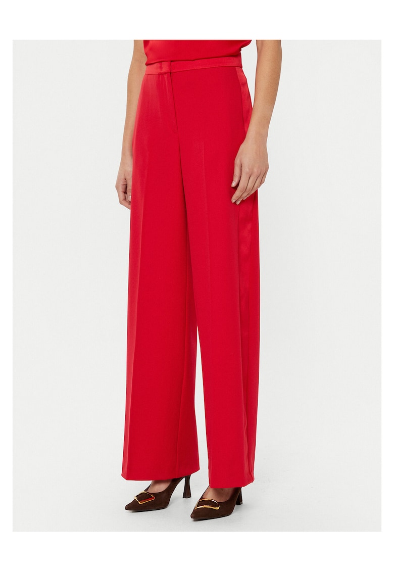 Pantaloni dama - rosu - textil