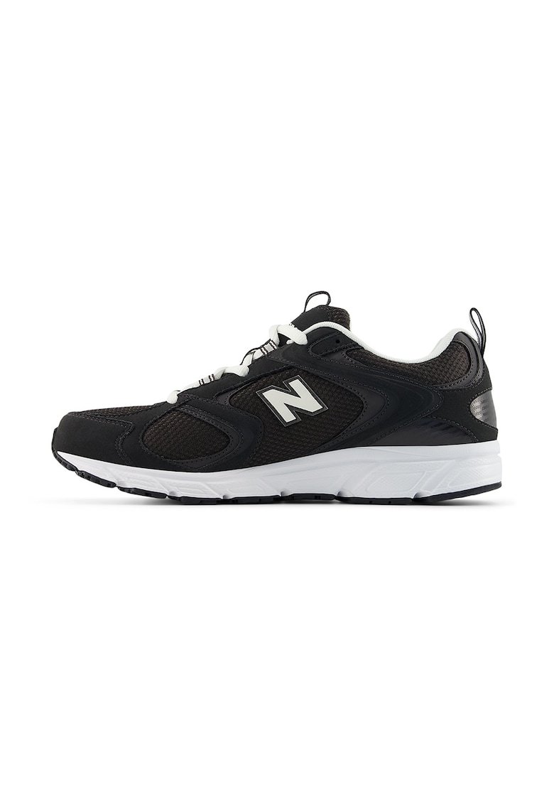 Pantofi sport 408 cu insertii din plasa - Negru