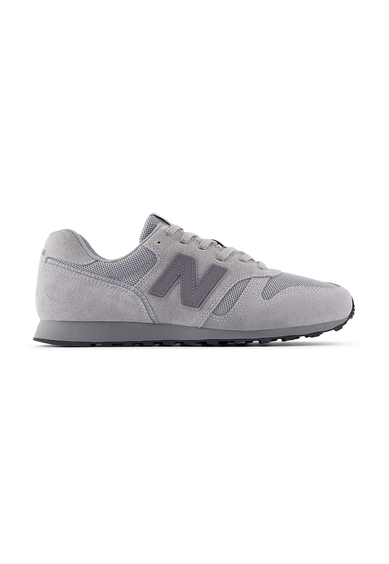 Pantofi sport 373 cu garnituri din piele intoarsa - Gri
