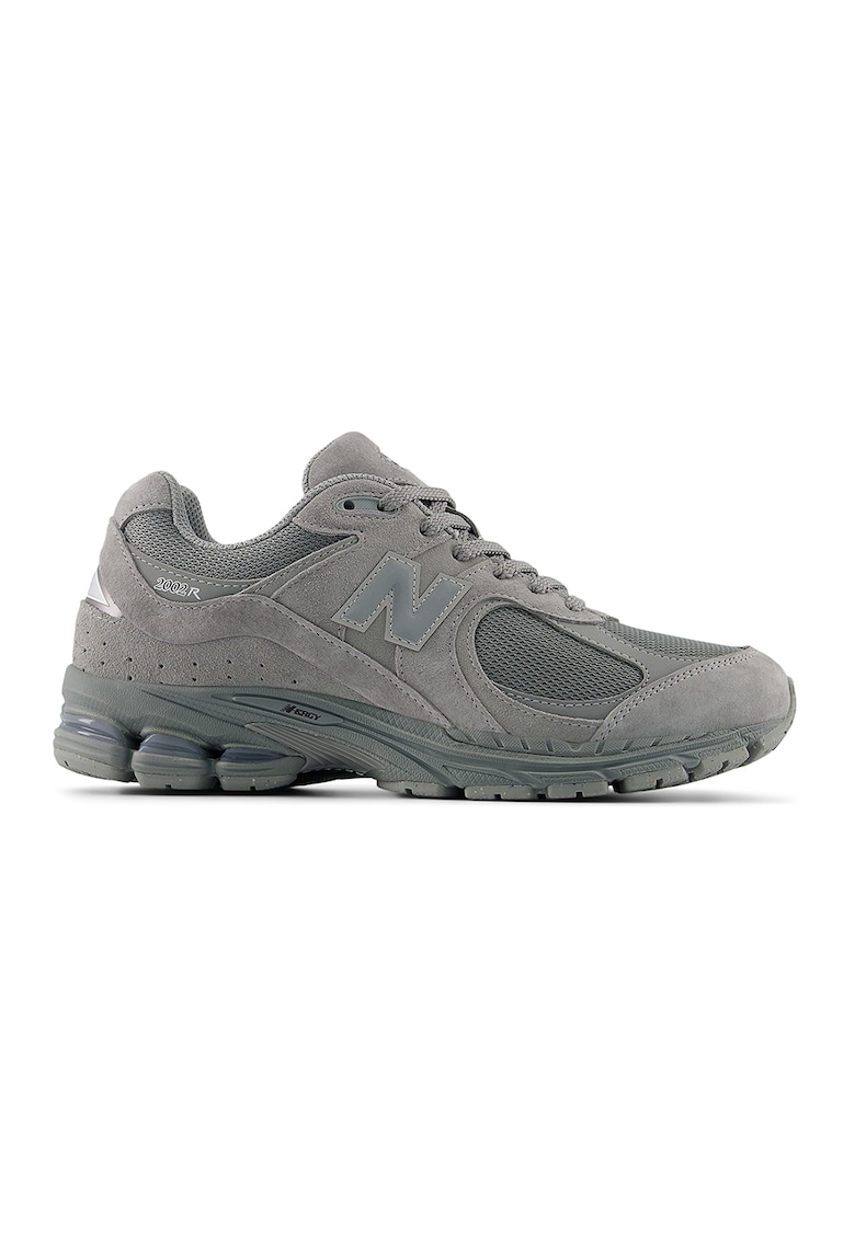 Pantofi sport din piele intoarsa 2002 cu garnituri din material textil - Gri - New Balance - imagine 1