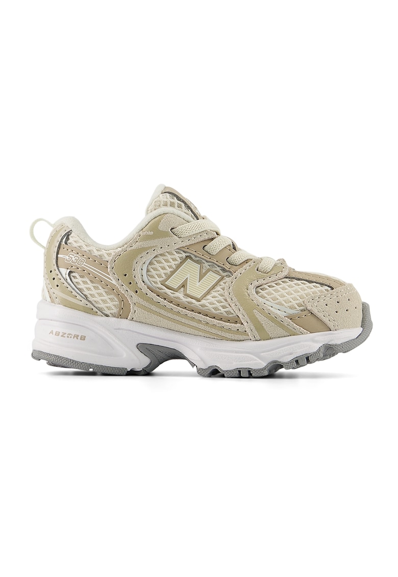 Pantofi sport cu garnituri din piele intoarsa 530 - Bej