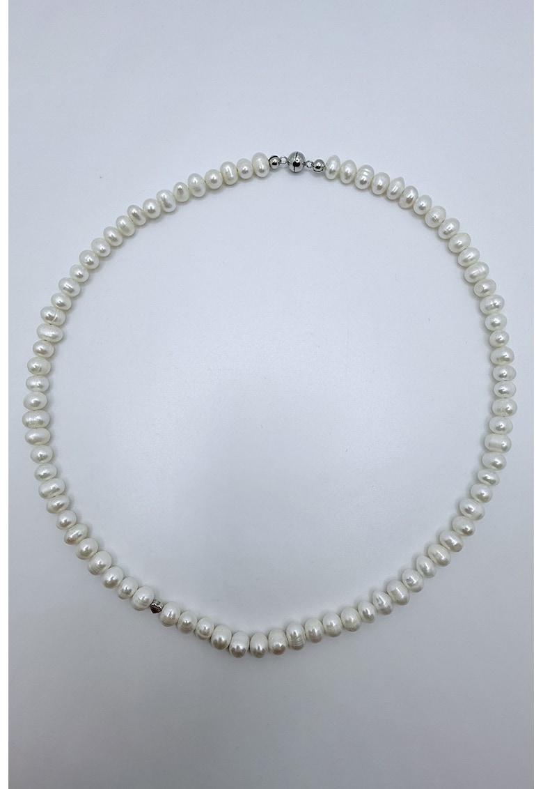 Colier din argint veritabil decorat cu perle de cultura - Argintiu