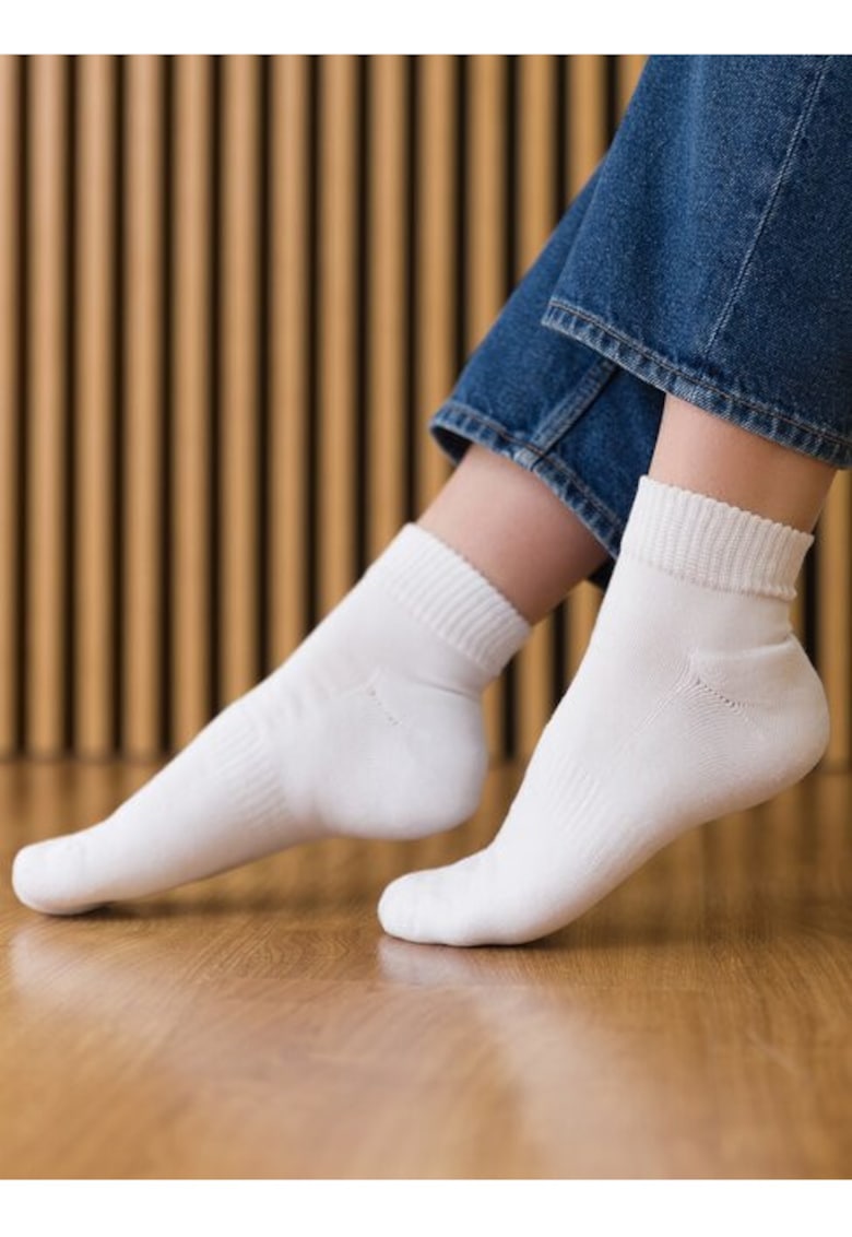Sosete bumbac supima cu talpa flausata S157 - Negru