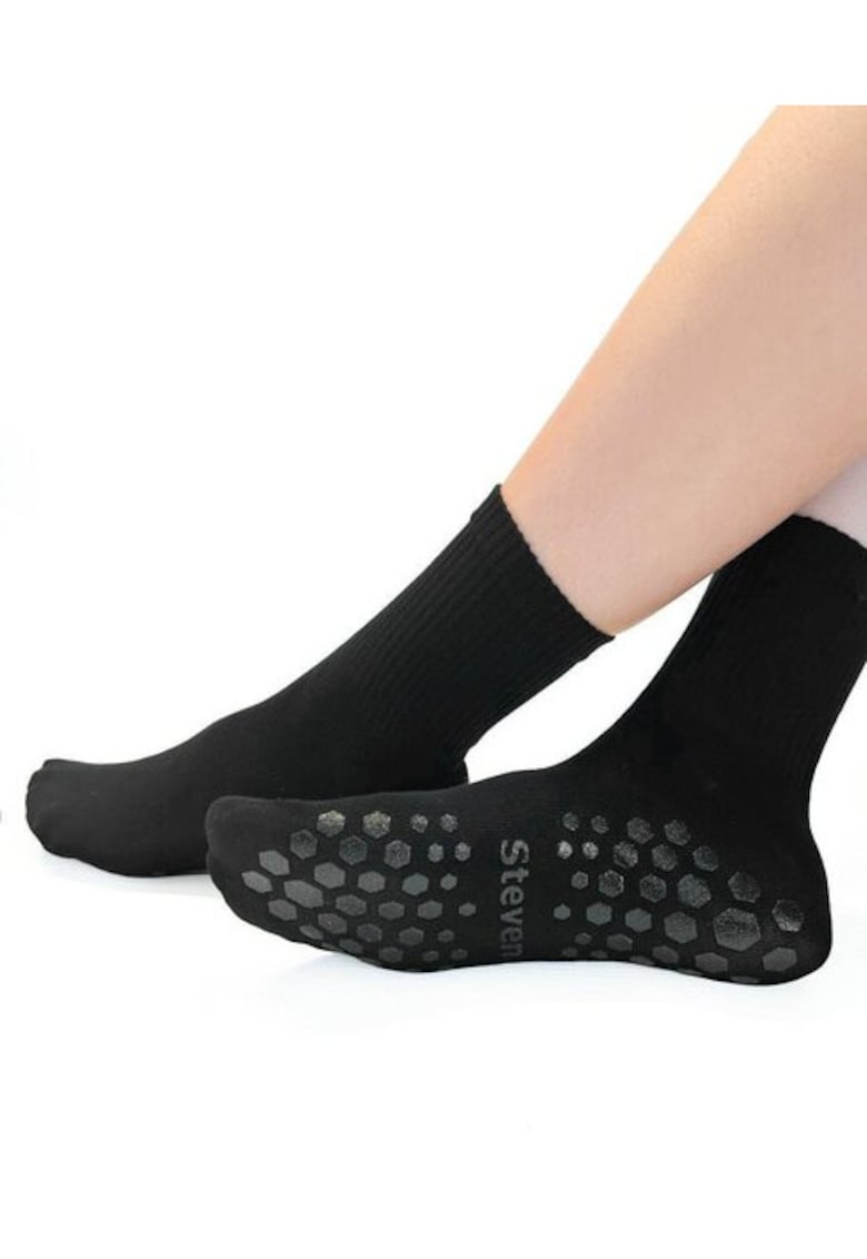 Sosete antiderapante dama cu abs S088 - Negru