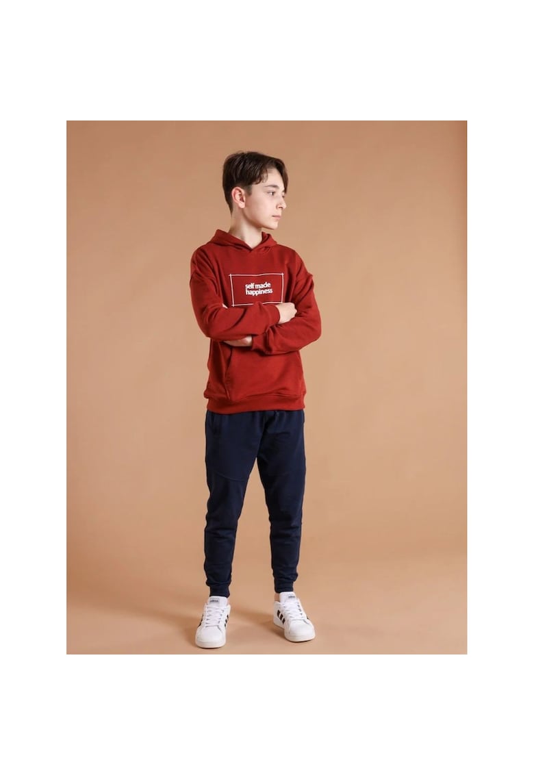 Pantaloni baieti din bumbac - cu sireturi - Albastru