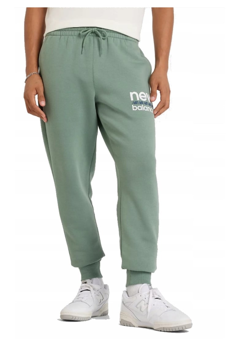 Pantaloni de trening cu imprimeu logo pe picior - Verde