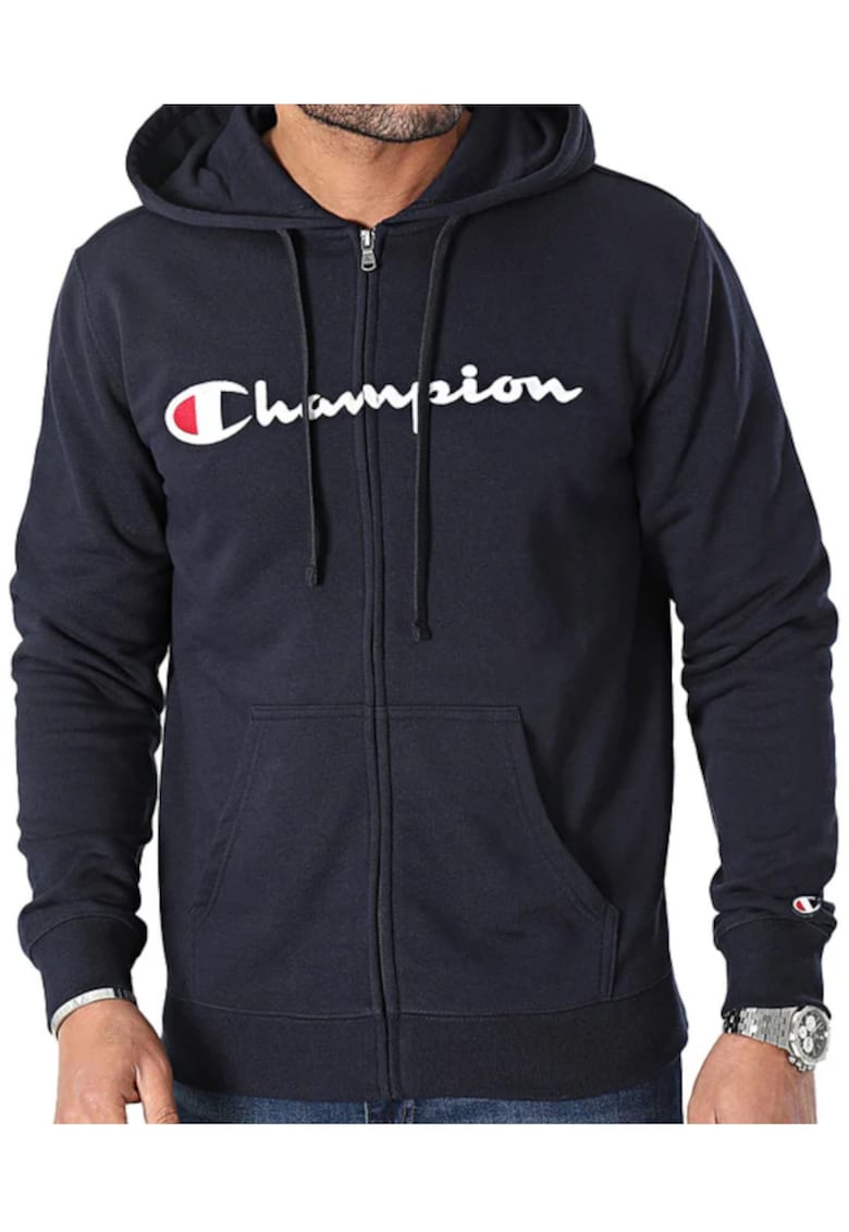 Hanorac cu fermoar casual - Bleumarin