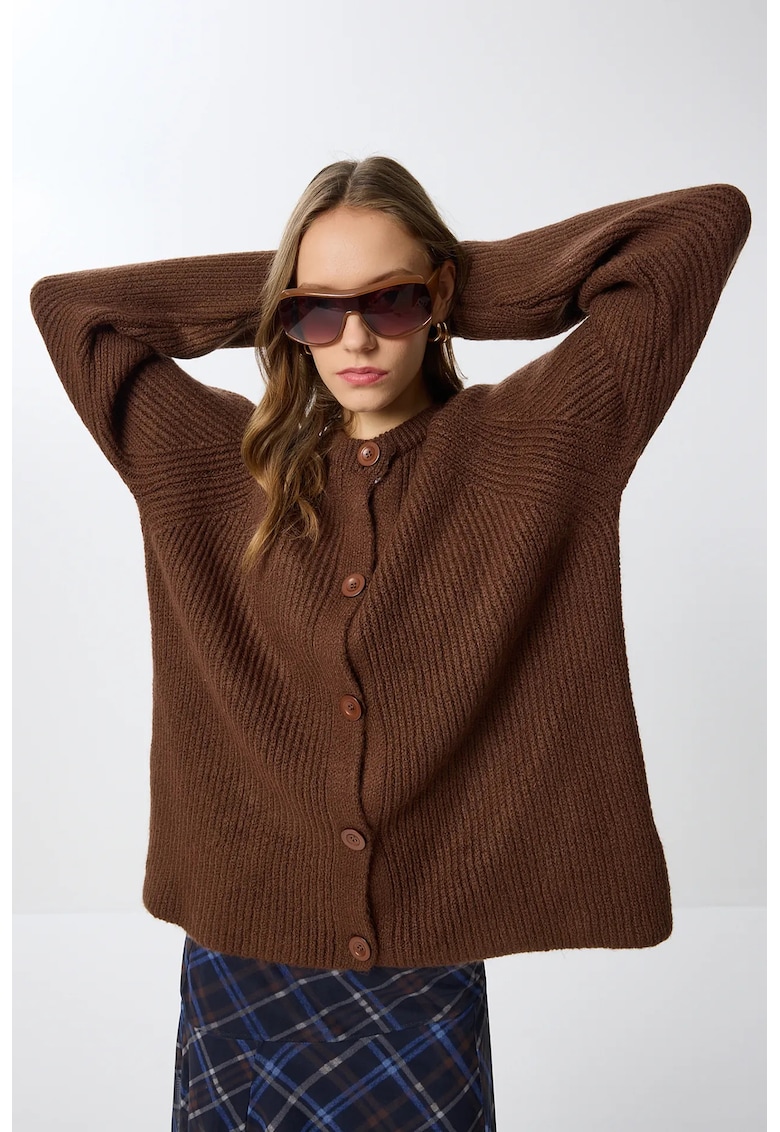 Cardigan dama Happiness Istanbul - maro - One Size