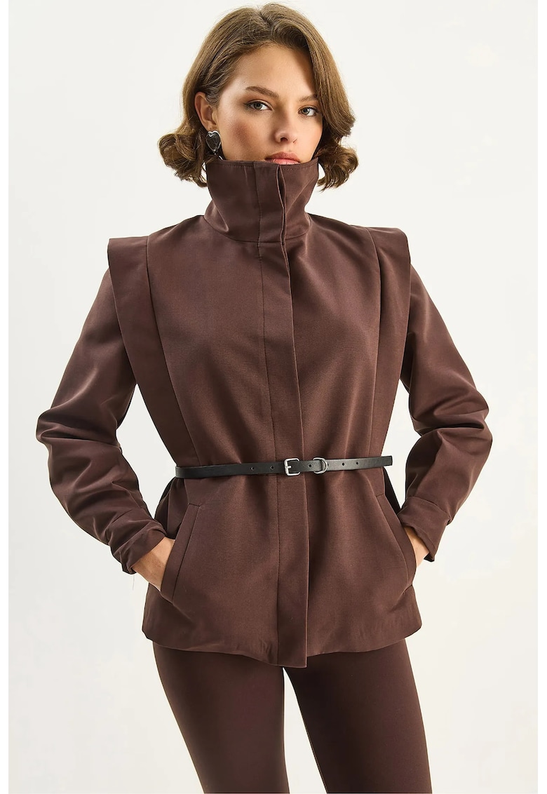 Jacheta pentru dama textil - maro