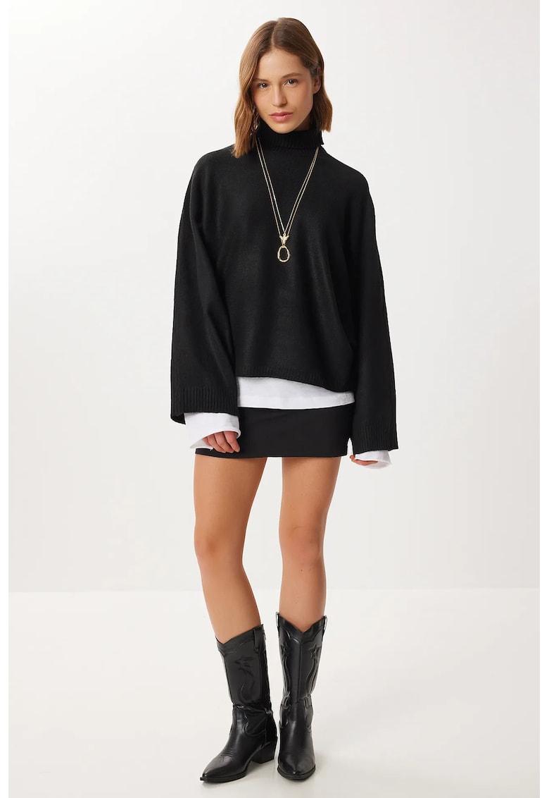 Pulover dama Happiness Istanbul - negru - One Size