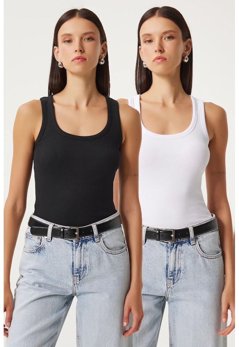 Set 2 Maiouri - Happiness Istanbul - mulate - negru/alb - bumbac