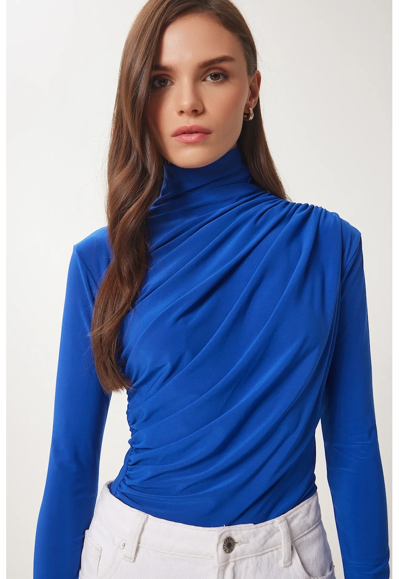 Bluze dama - Happiness Istanbul - guler inalt - Jerseu