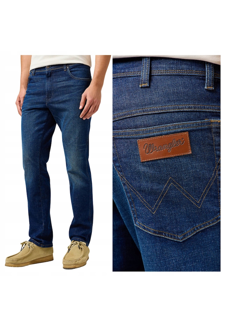 Blugi Barbati - Texas - Straight Fit - Talie Medie - Fermoar - Lungi - 5 Buzunare - Bumbac - W31-L32 US - Albastru