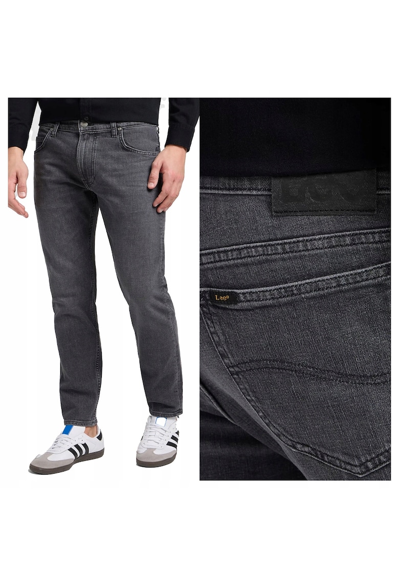 Blugi Barbati - Rider - Slim Fit - Talie Medie - Fermoar - Lungi - 5 Buzunare - Bumbac - Elastan - W33-L34 US - Gri