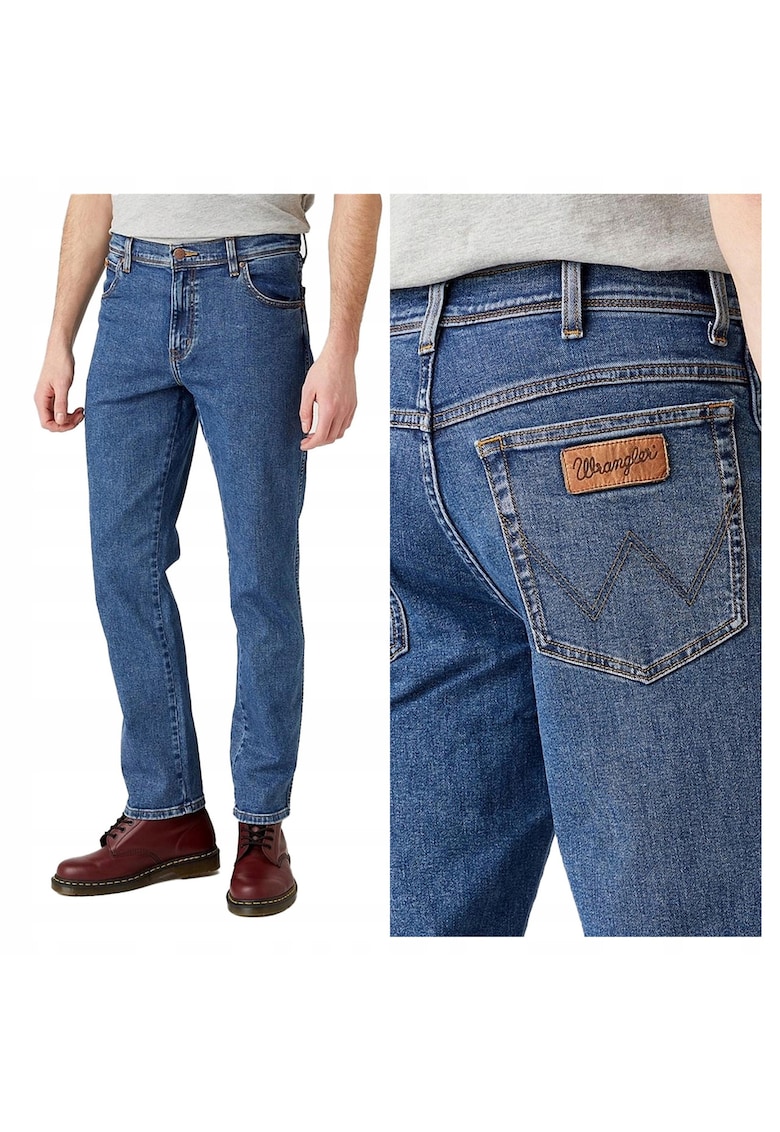 Blugi Barbati - Texas - Slim Fit - Talie Medie - Fermoar - Lungi - 5 Buzunare - Bumbac - Elastan - W31-L34 US - Albastru