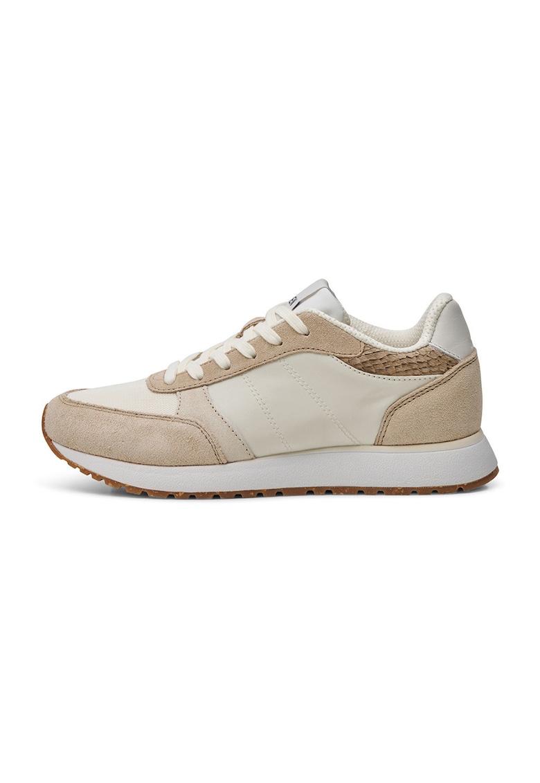 Pantofi sport colorblock - Maro taupe deschis/Crem
