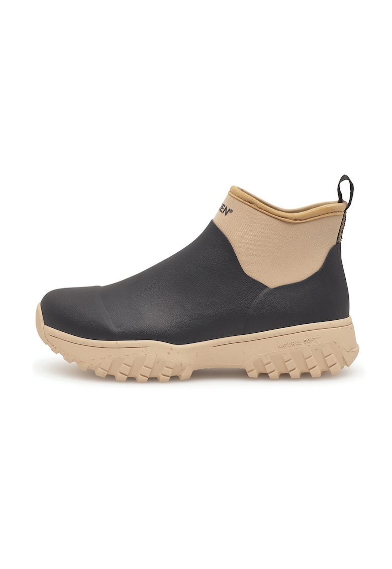 Ghete slip-on - Negru/Maro nisip