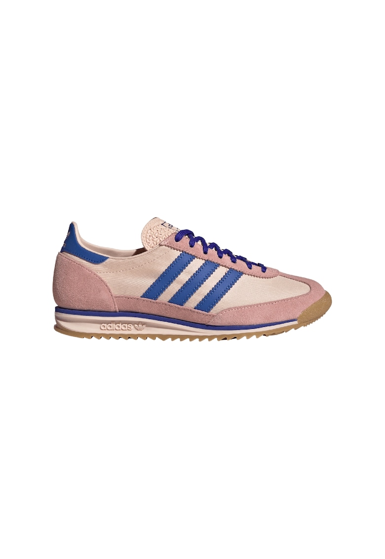 Pantofi sport cu strat exterior din piele intoarsa SL 72 OG - Albastru royal/Roz prafuit