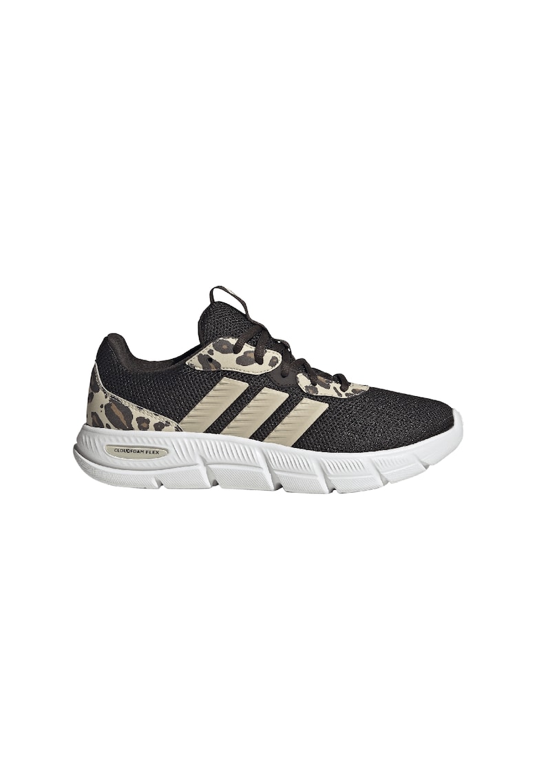 Pantofi sport cu detalii animal print si tehnologie Cloudfoam Flex - Negru/Maro/Bej