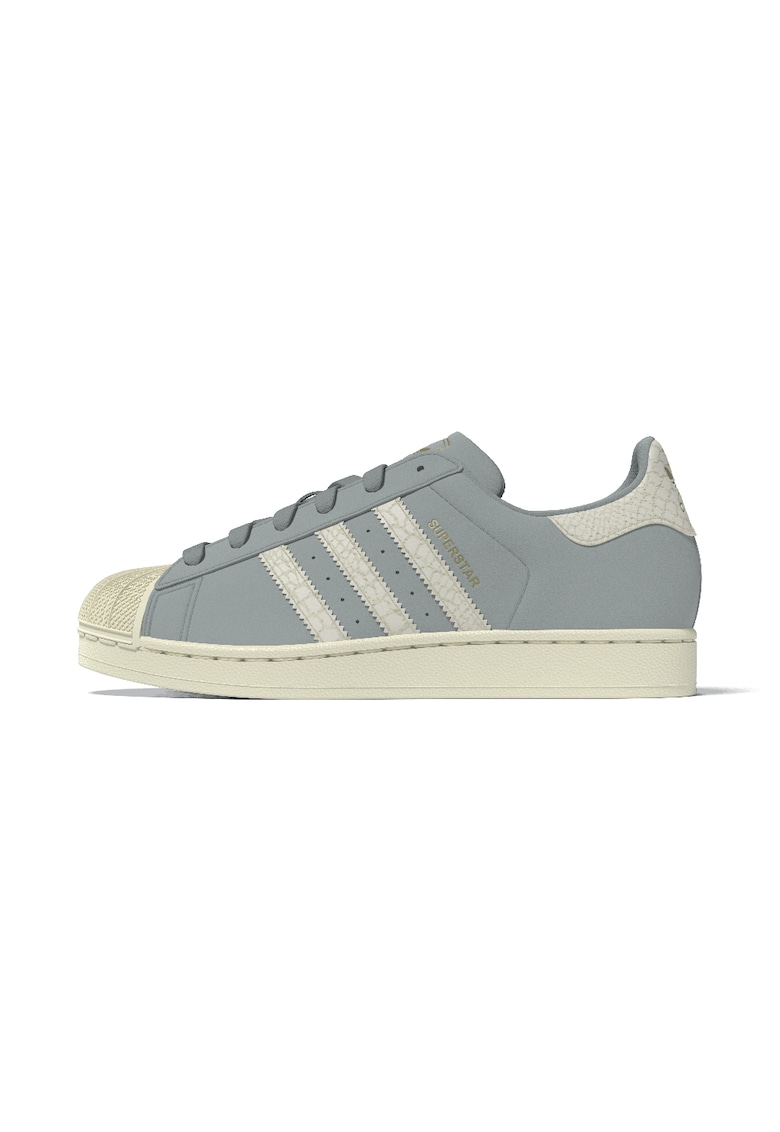 Pantofi sport din piele Superstar II - Alb fildes/Albastru