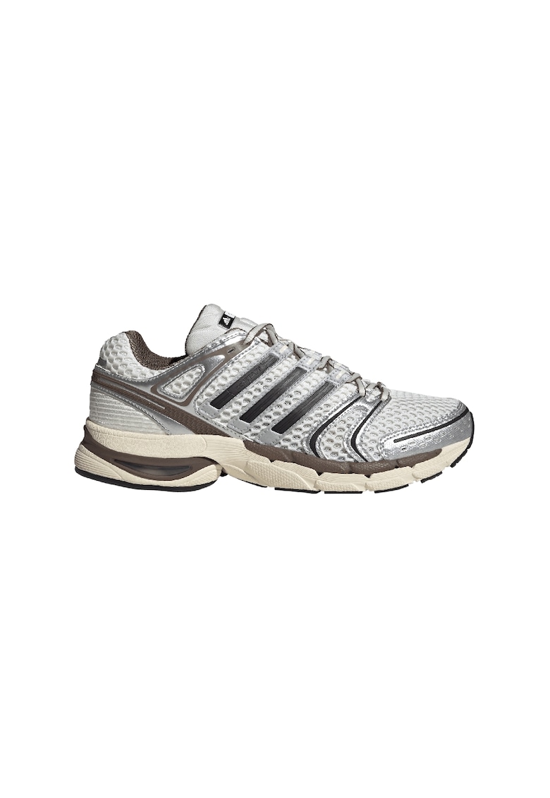 adidas Pantofi sport cu insertii din plasa Adistar Control 5 - Alb/Maro/Argintiu