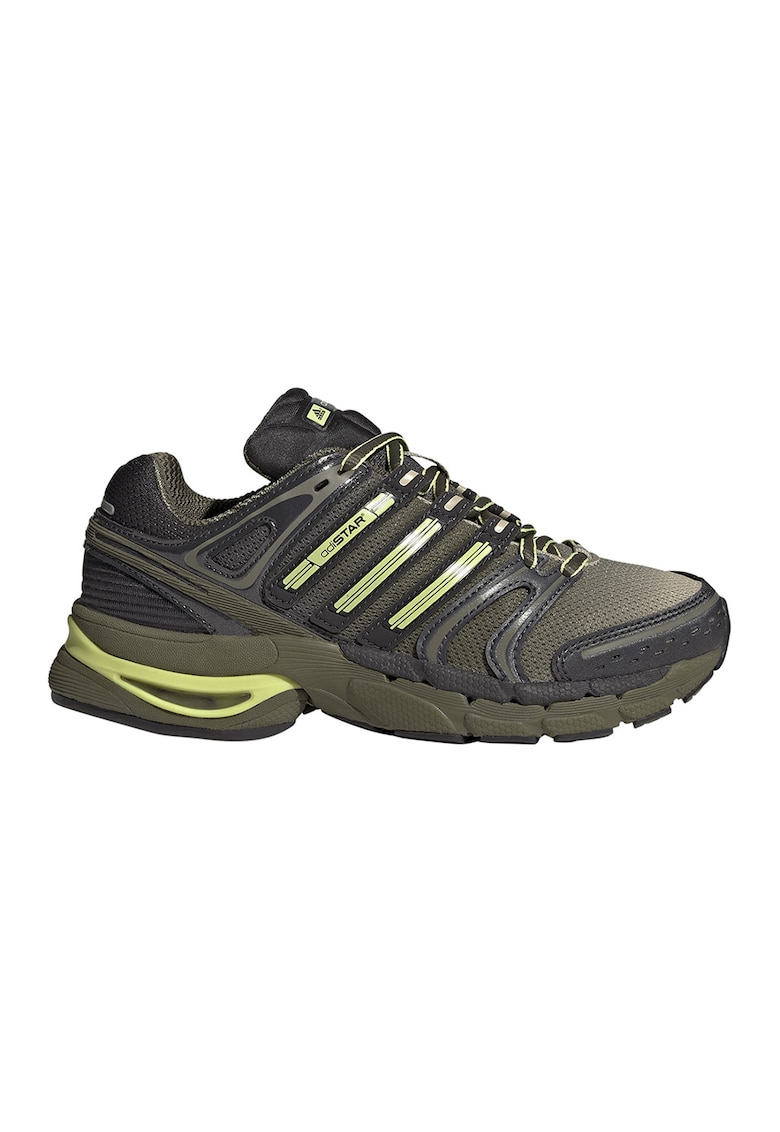 Pantofi sport Adistar Control de plasa cu logo contrastant - Gri inchis/Verde lime