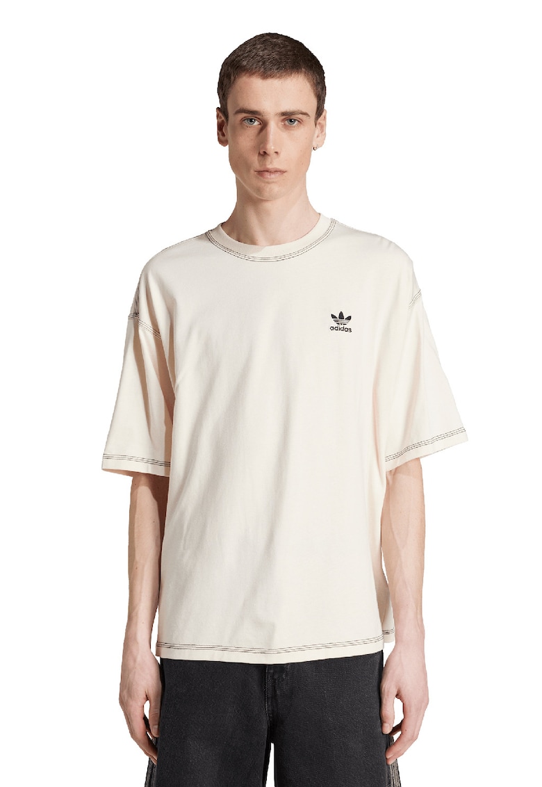 Tricou din amestecde bumbac Essentials - Maro nisip