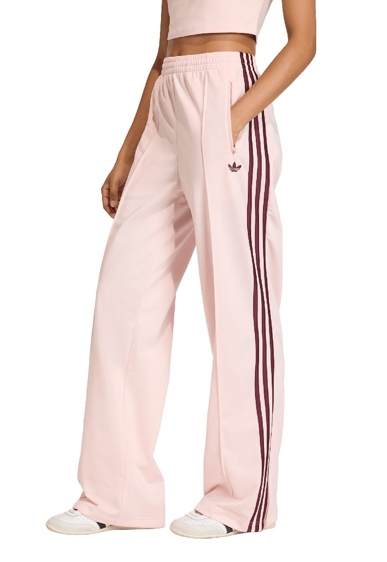 Pantaloni de trening cu croiala ampla si slituri laterale - Roz inchis/Roz pal