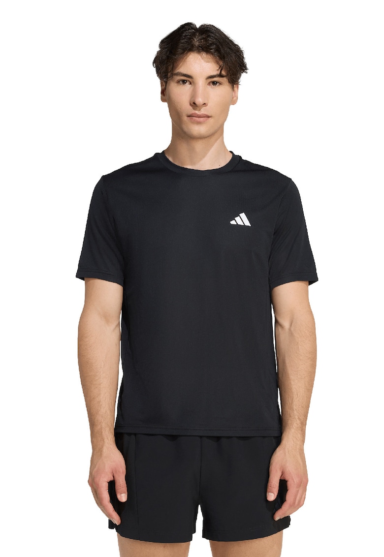 Tricou slim fit pentru fitness - Negru