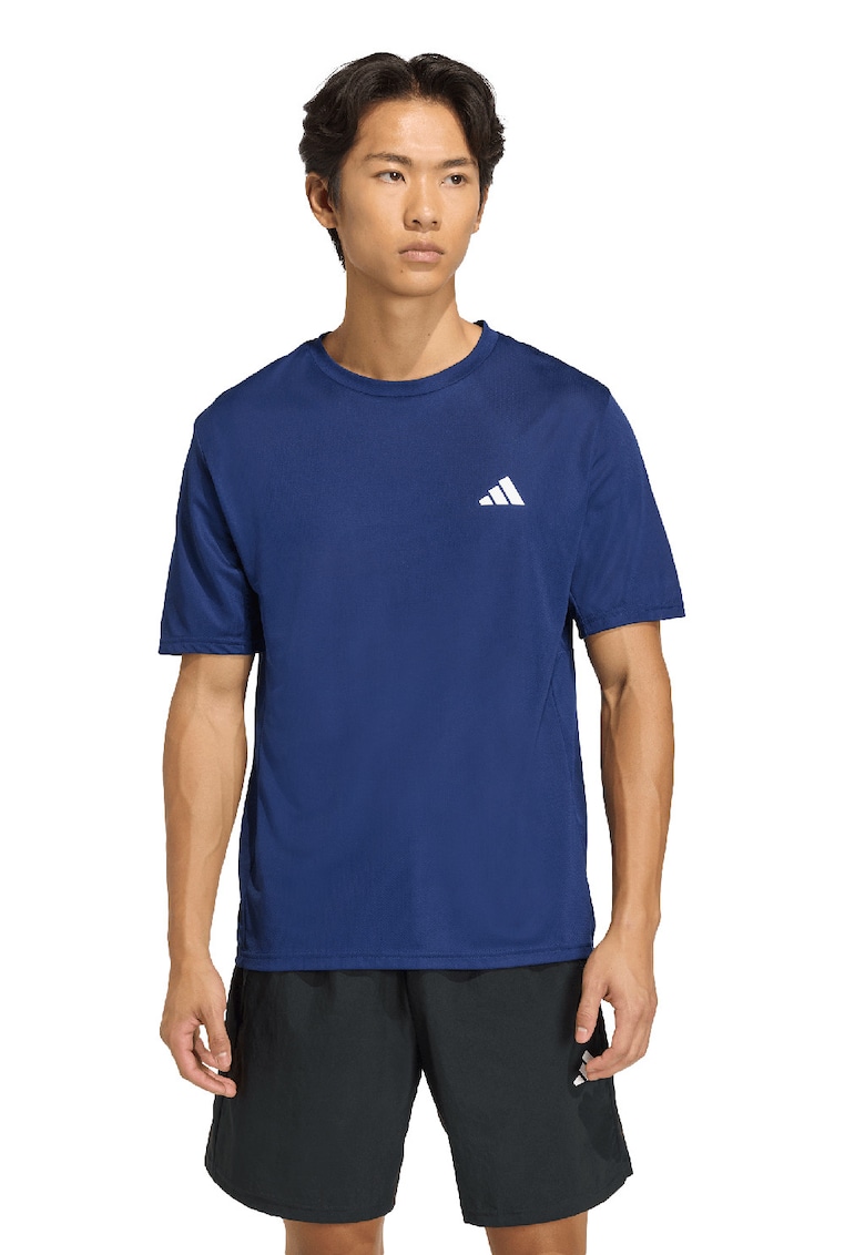 Tricou cu decolteu rotund - pentru fitness - Albastru inchis