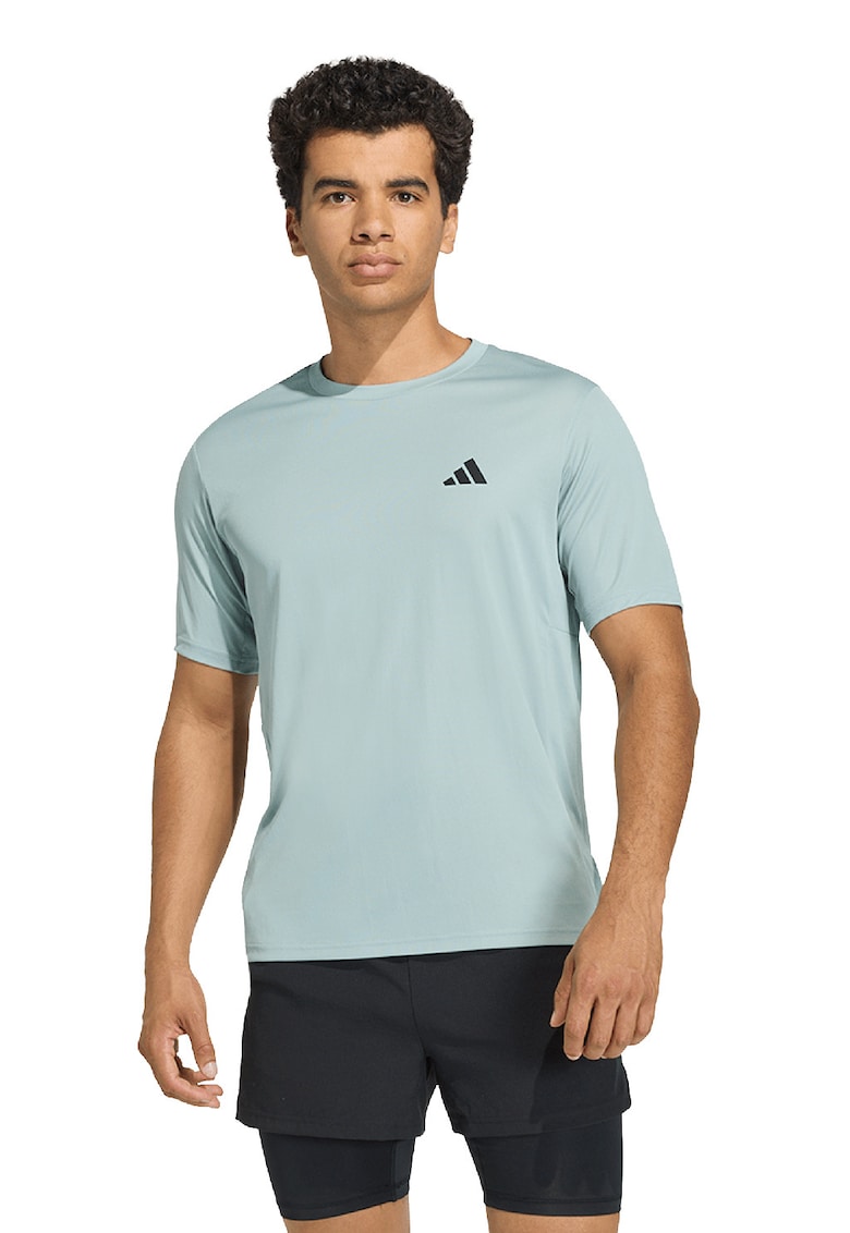 Tricou slim fit pentru fitness - Negru/Gri cenusiu