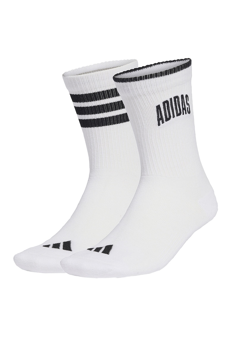 Set de sosete din amestec de bumbac cu logo - 2 perechi - Alb/Negru