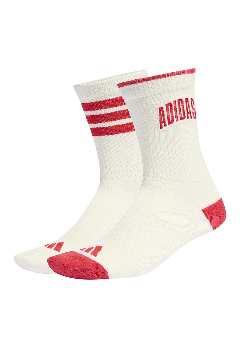 Set de sosete din amestec de bumbac cu logo - 2 perechi - Alb/Coral